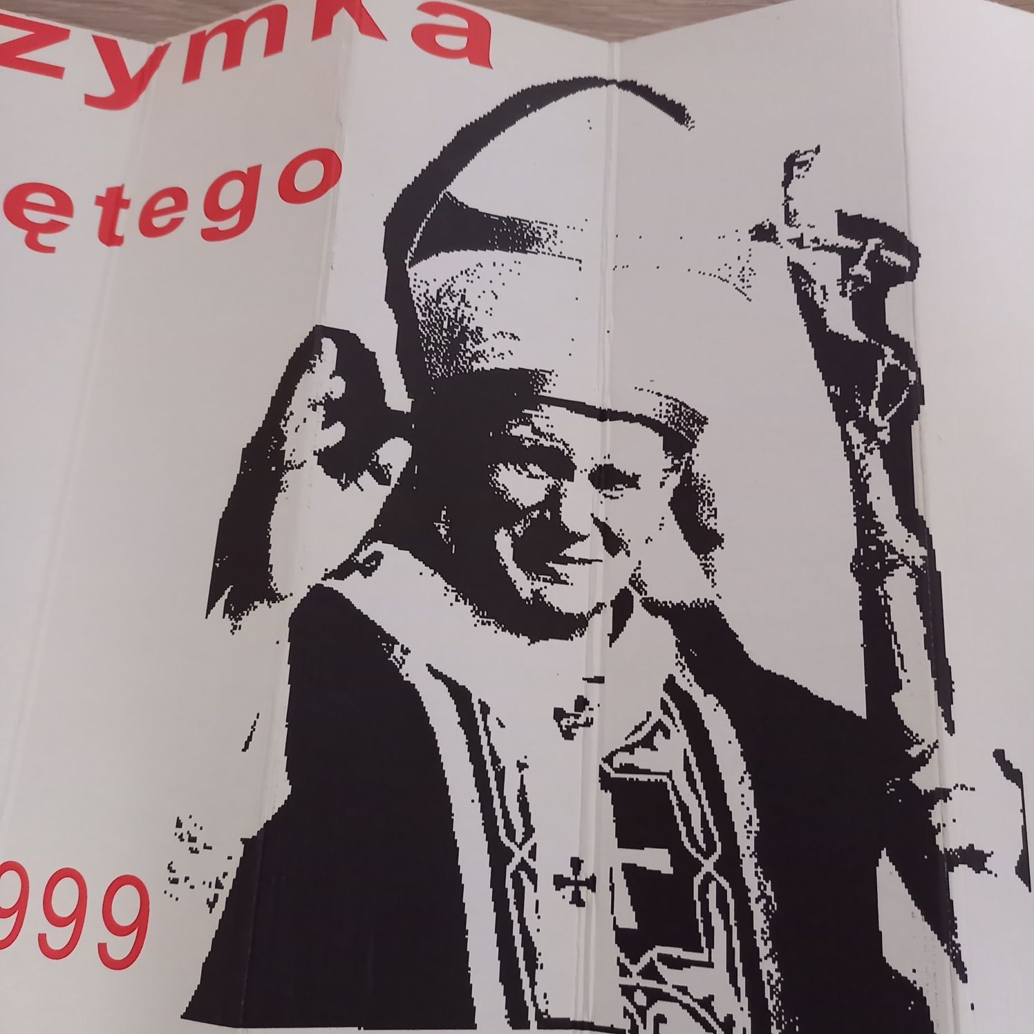 Kartonowy plakat Papież Jan Paweł II pamiątka