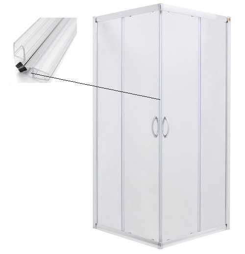 Uszczelka do kabiny prysznicowej - magnetyczna szkło 4, 5-6 lub 7-8 mm