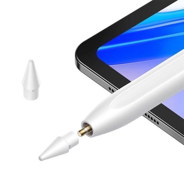 Rysik z aktywną końcówką Baseus do iPad z wymienną końcówką - biały