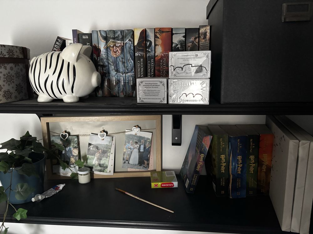 Półka wisząca czarna 120x30 dwie sztuki