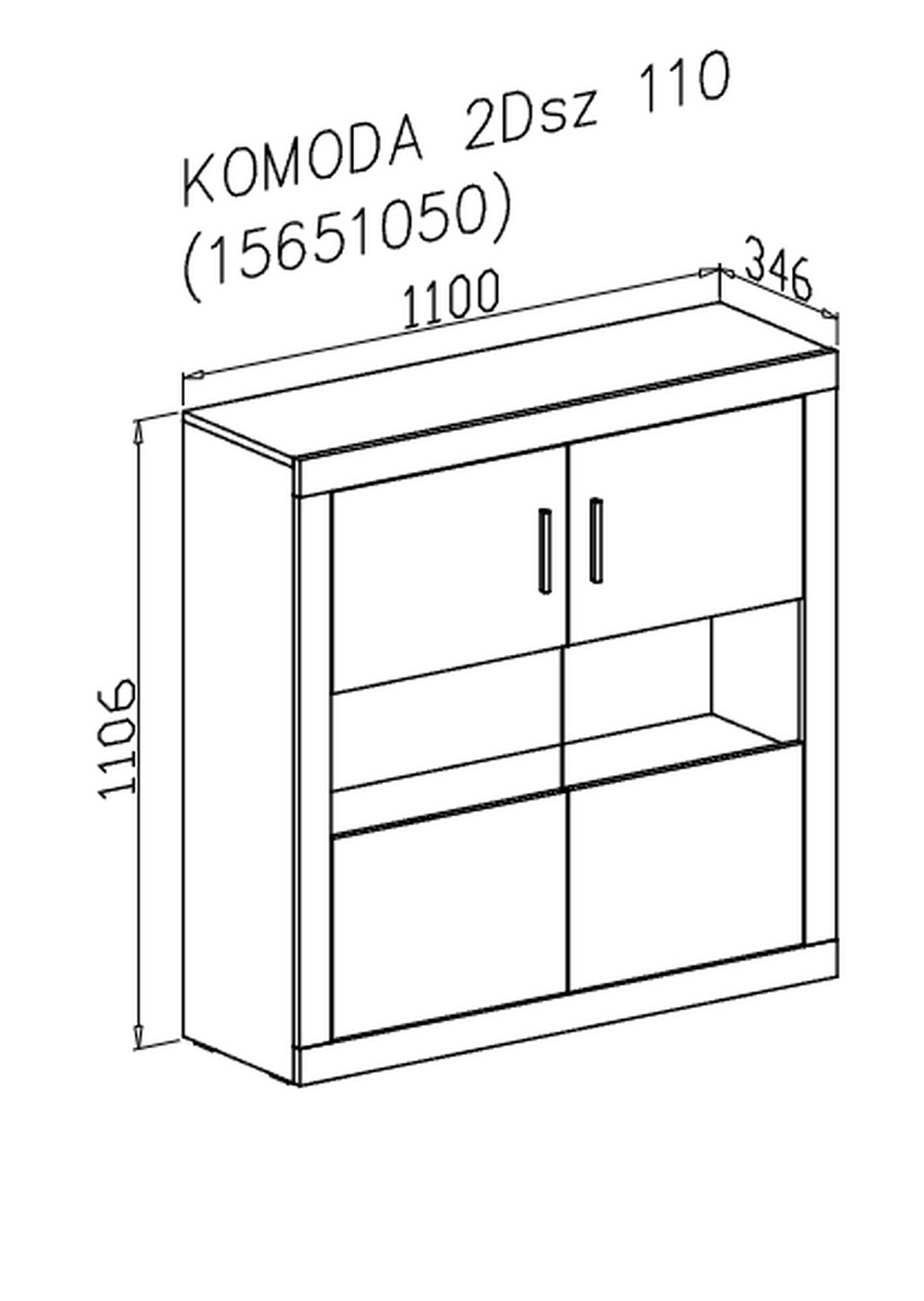 Szafka/Komoda Lara 110x110x35 Nowa
