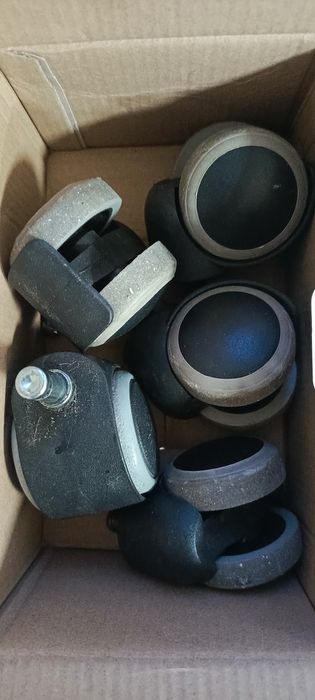 Kółka kółko do biurka fotela krzesła biurowego 5 sztuk komplet