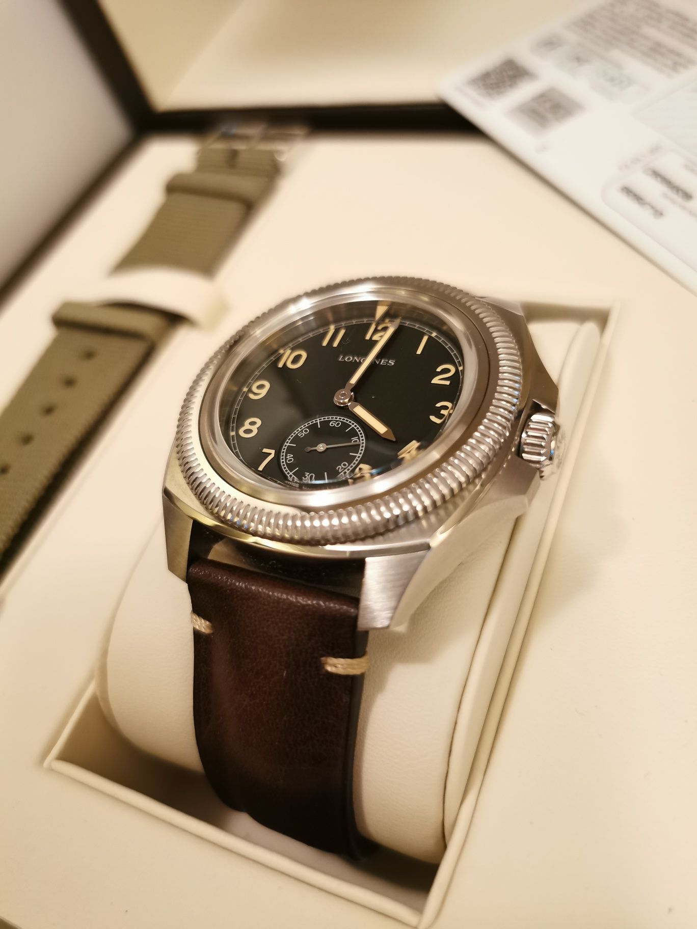 Zegarek męski Longines Pilot Majetek L2.838.4.53.9 duży box stan ideał