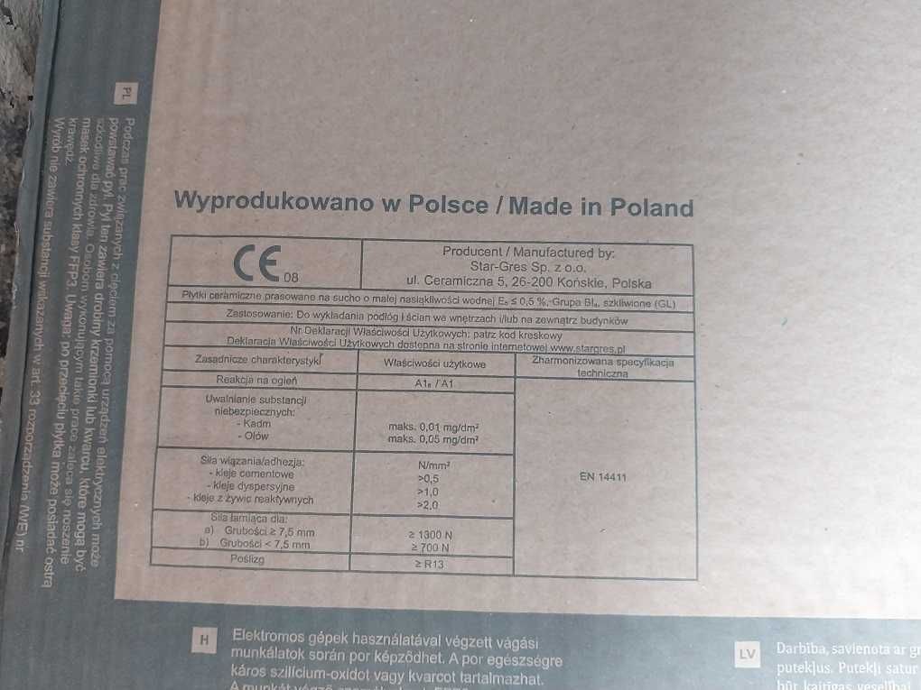 Gres Stargres Madera 60x60 9 opakowań 1,44m2 gat. I Polska produkcja