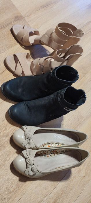 Buty botki Lasocki skórzane rozmiar 37 plus 2 pary gratis