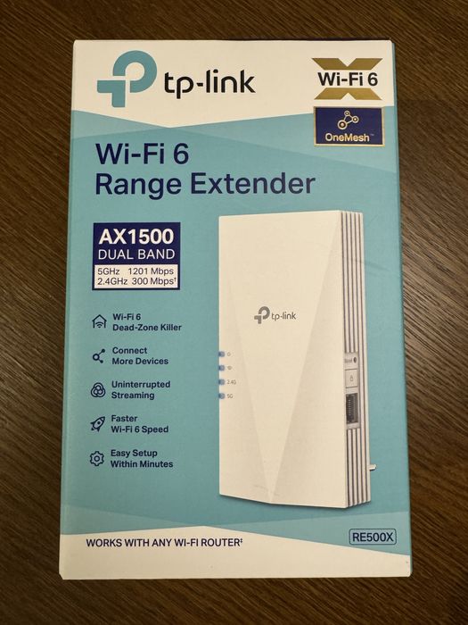 Wzmacniacz sygnału, repeater wifi 6 tp-link RE500X