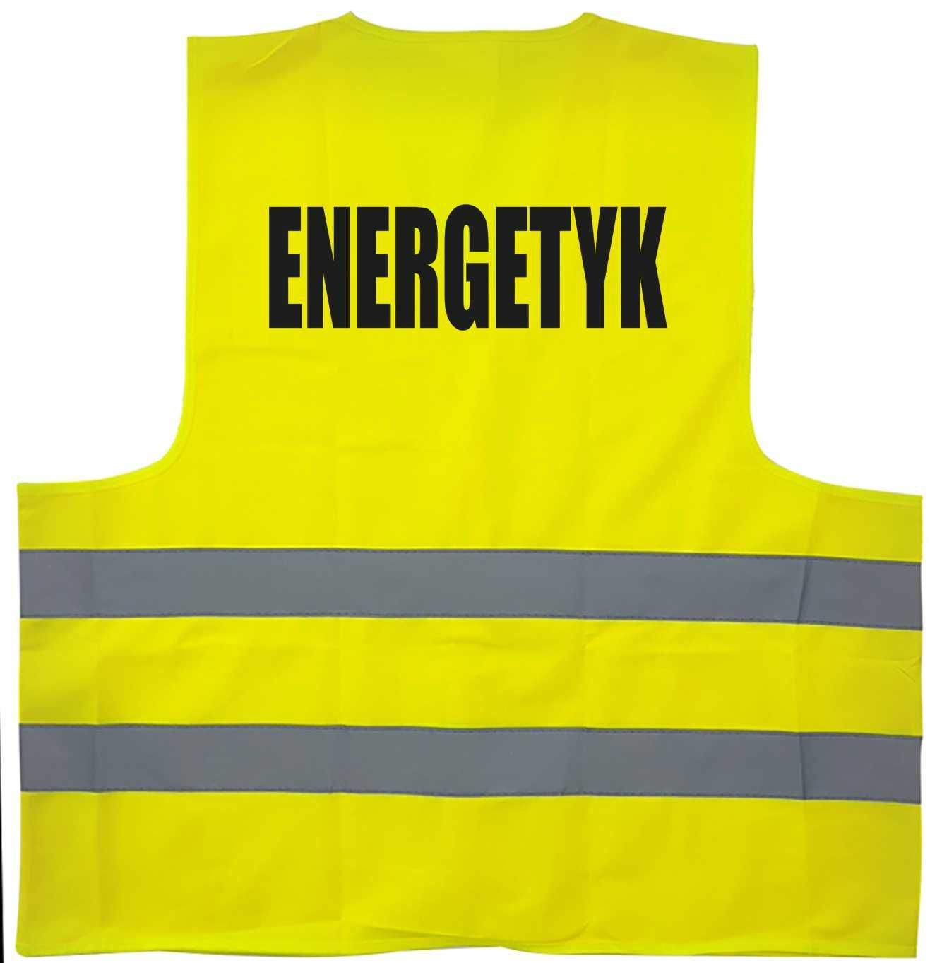 kamizelka odblaskowa, kamizelka z nadrukiem, energetyk