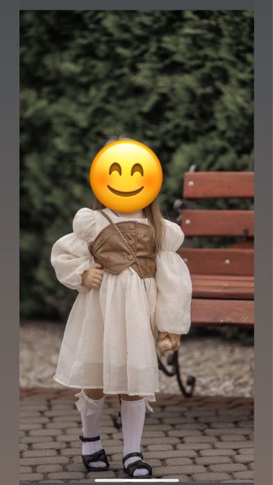 Плаття для дівчинки з жилеткою