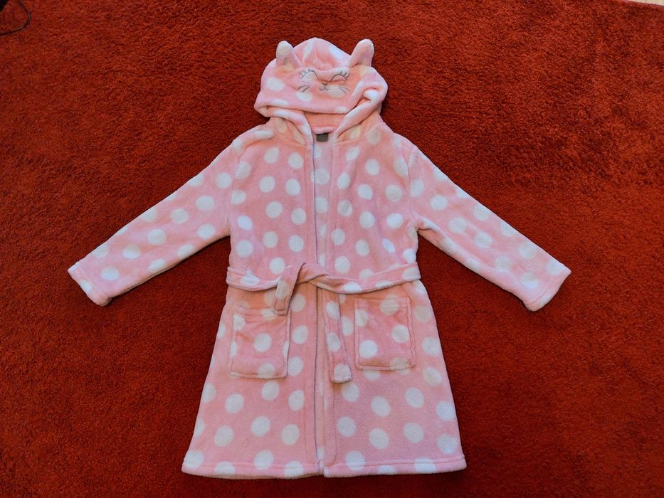 Szlafrok dziewczęcy 122/ 128 bdb/ jak nowy