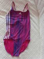 (40/L) ADIDAS/ Granatowo - różowy strój kąpielowy