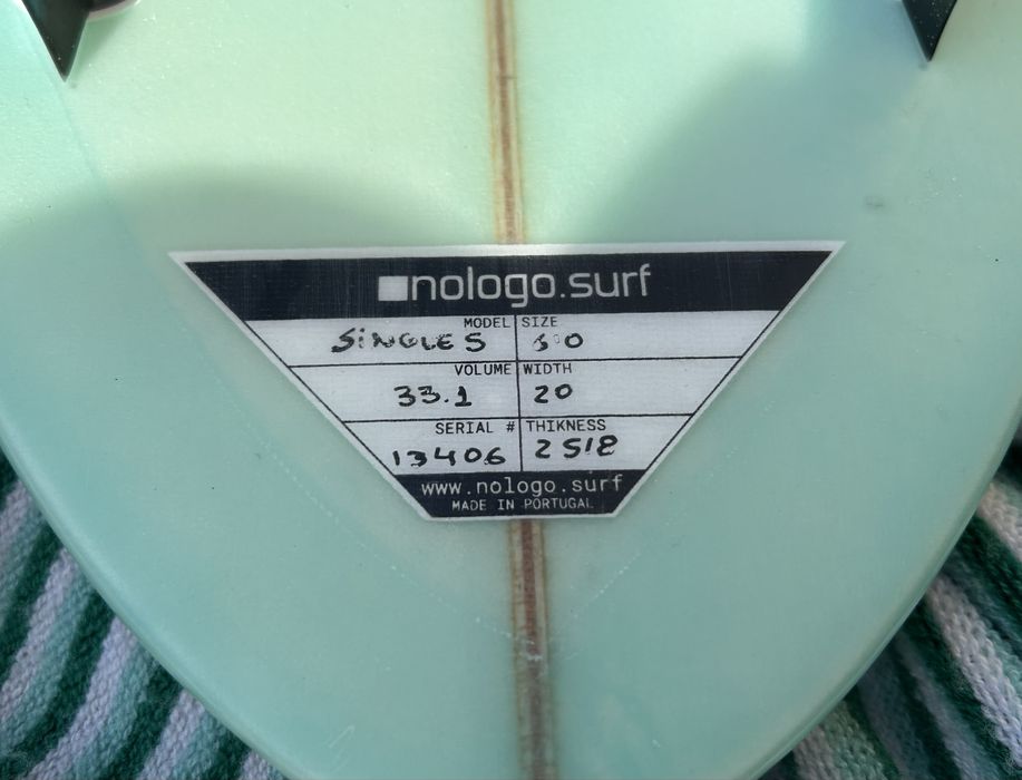 Prancha Surf Nologo 6’0 – 33L – Excelente estado + Quilhas FCS