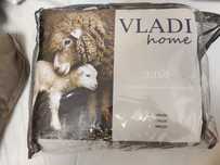 Плед вовняний VLADI Ельф коричневий  140x200