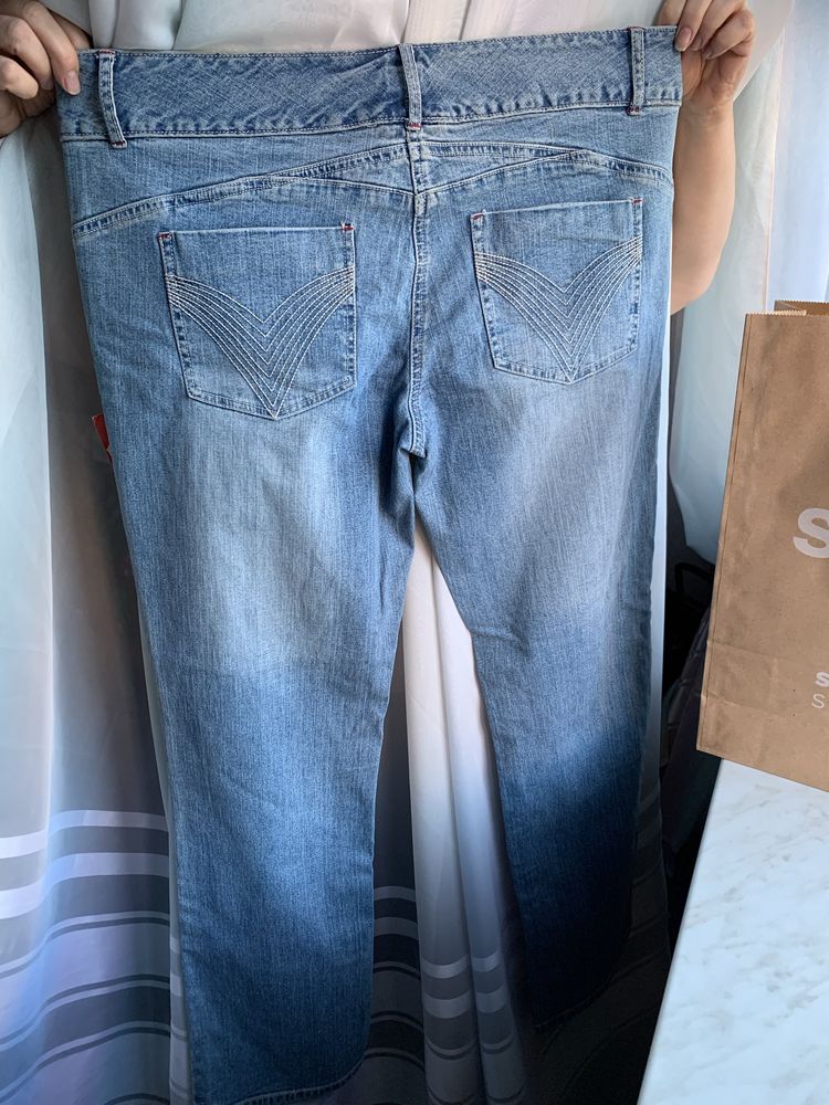 Джинсы бриджи женские XXL