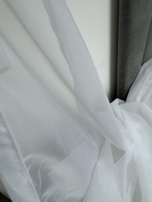 Сніжно-біла тюль 2.55 м