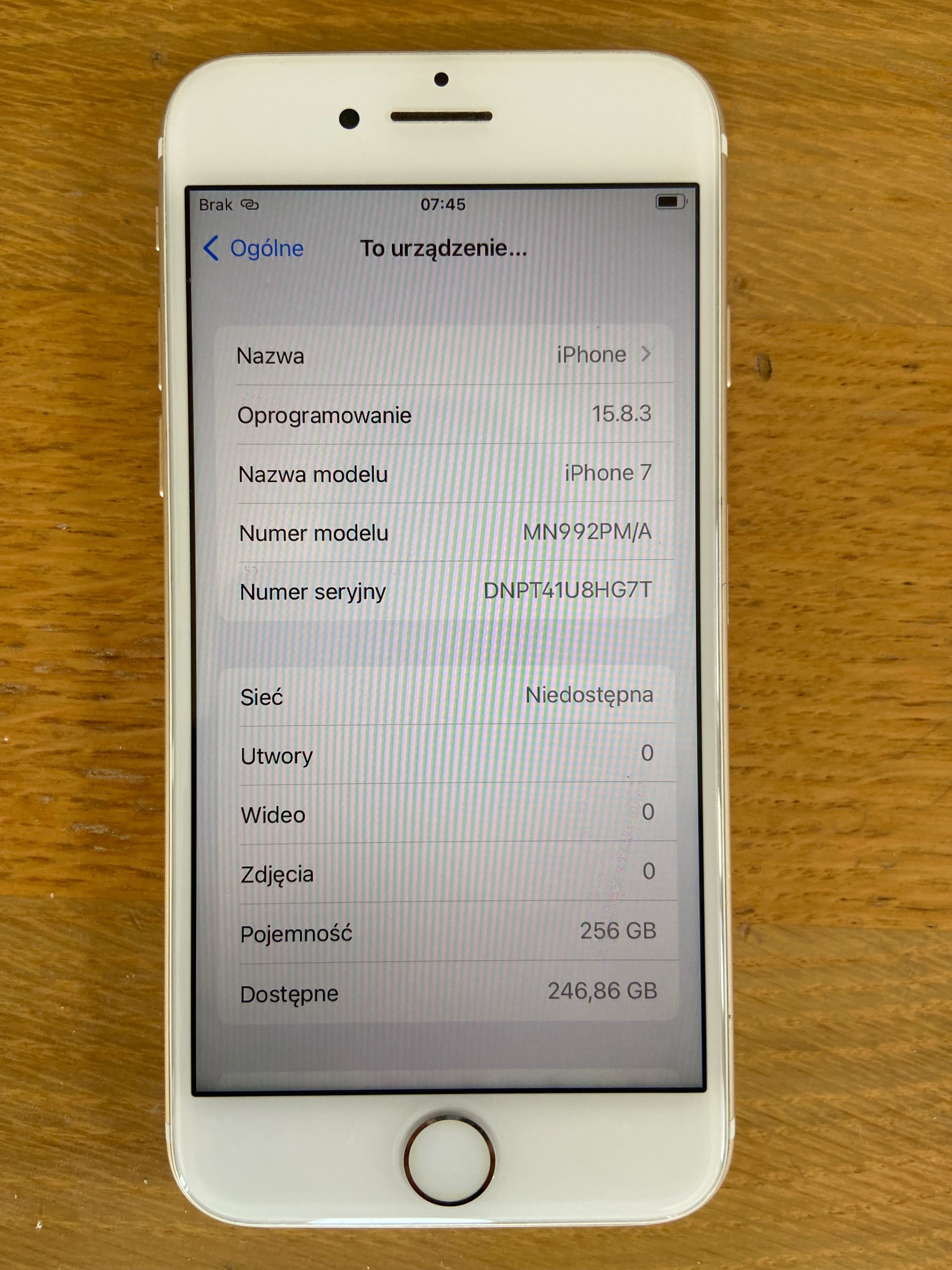APPLE IPhone 7 256 GB Złoty
