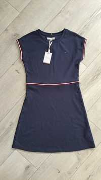 Tommy Hilfiger sukienka 164cm dresowa granatowa apel okazje Branded