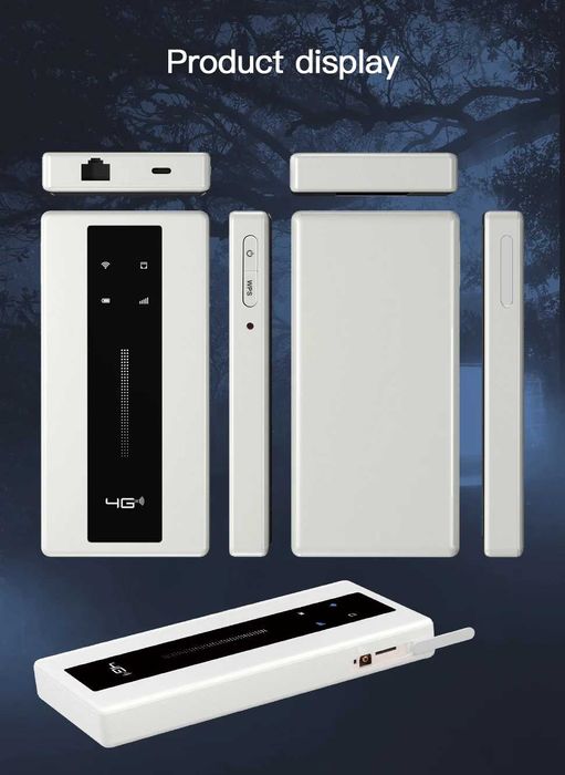 4G модем під SIM карту з роз'ємом під антену та акумулятором 10000 mAh