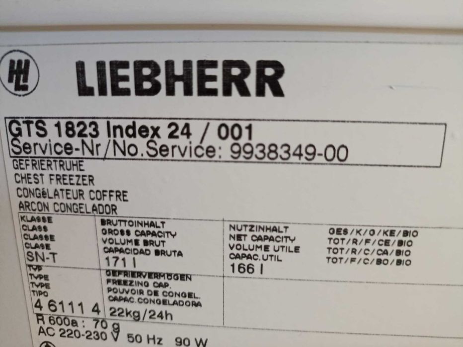 Zamrażarka skrzyniowa LIEBHERR - 171 l.