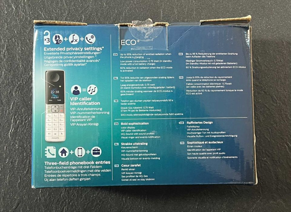 Telefon bezprzewodowy Philips D635 wyświetlacz TFT 4,6 cm