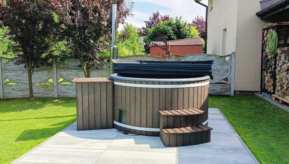 Balia ogrodowa z piecem na drewno, jacuzzi ogrodowe, ruska bania TANIO