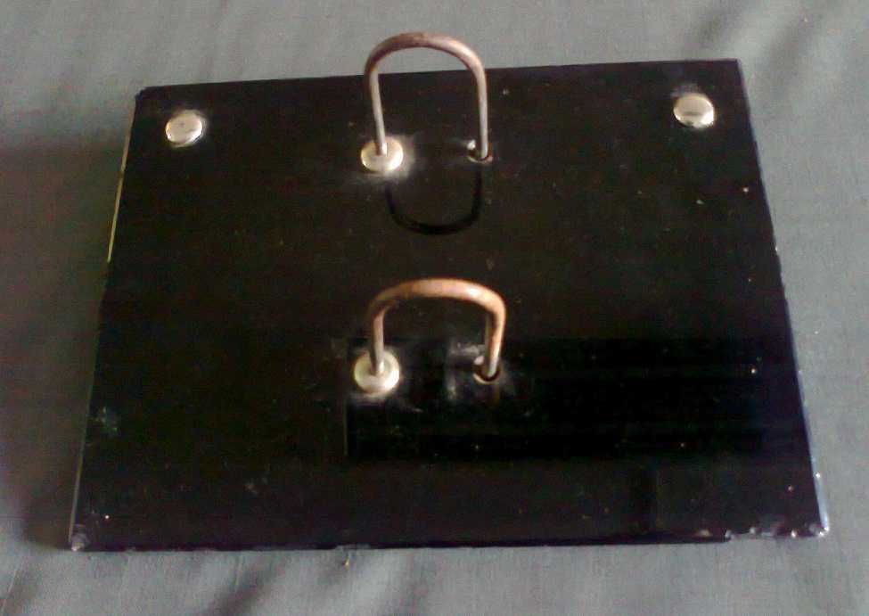 Base para agenda MEMORANDUM, em vidro preto - vintage