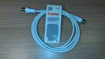 Nowy Kabel Antenowy Hama TV Radio 1.5m 85dB Wtyk Gniazdo IEC