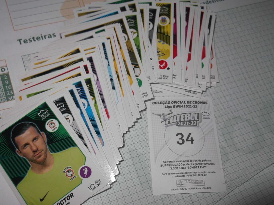 Cromos da Liga 2020/21 e 2021/22 com últ.aquis.