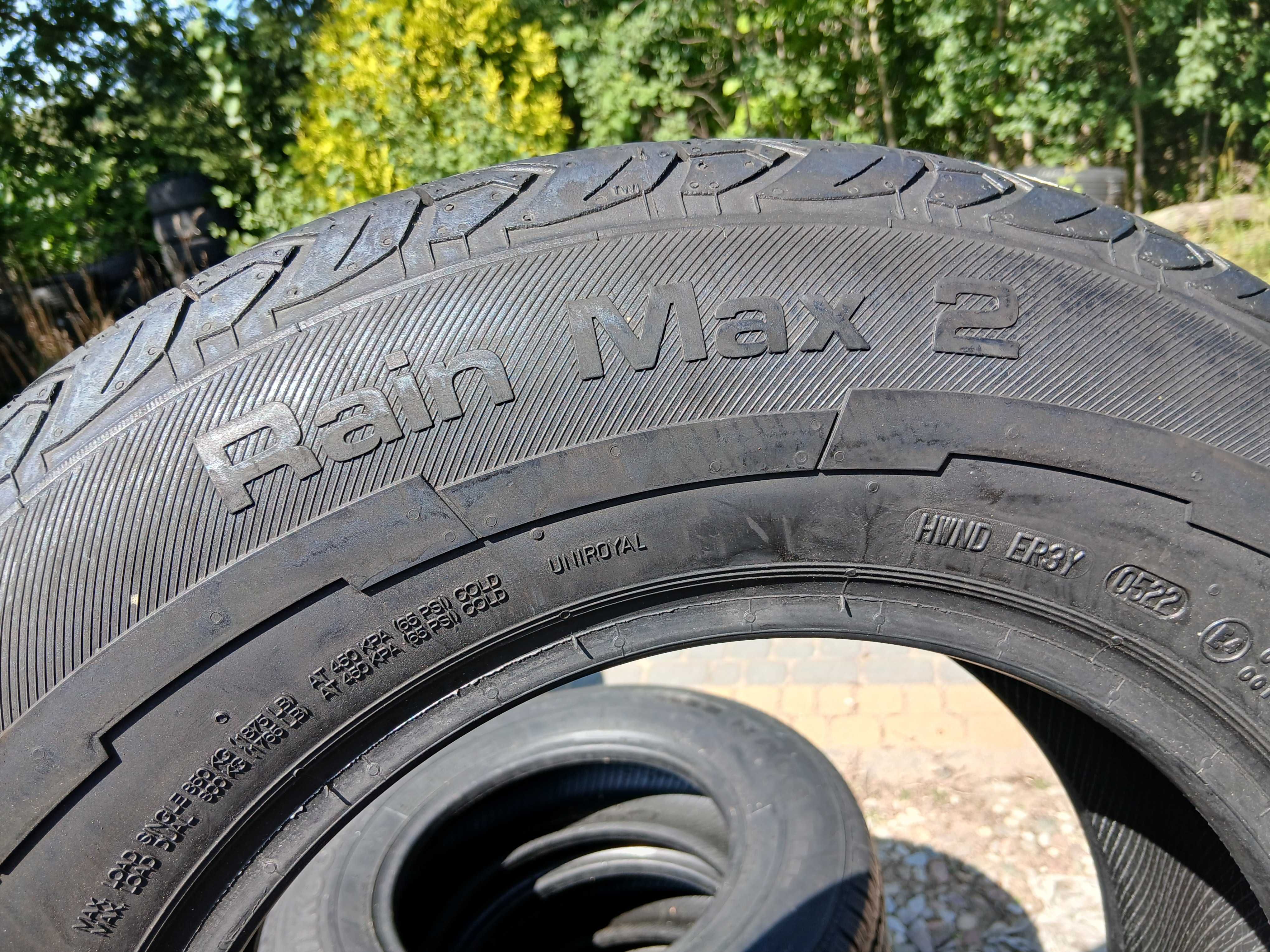 Opony używane 185/80R14C Unoroyal Rain Max 2 2szt.