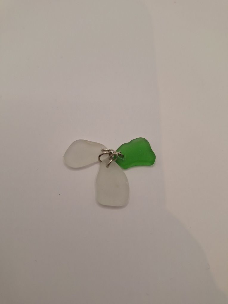 Zawieszka sea glass morskie szkło do naszyjnika biżuteria morska