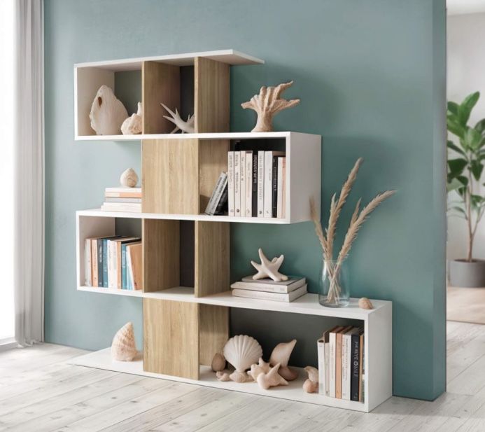 Estante madeira zig zag