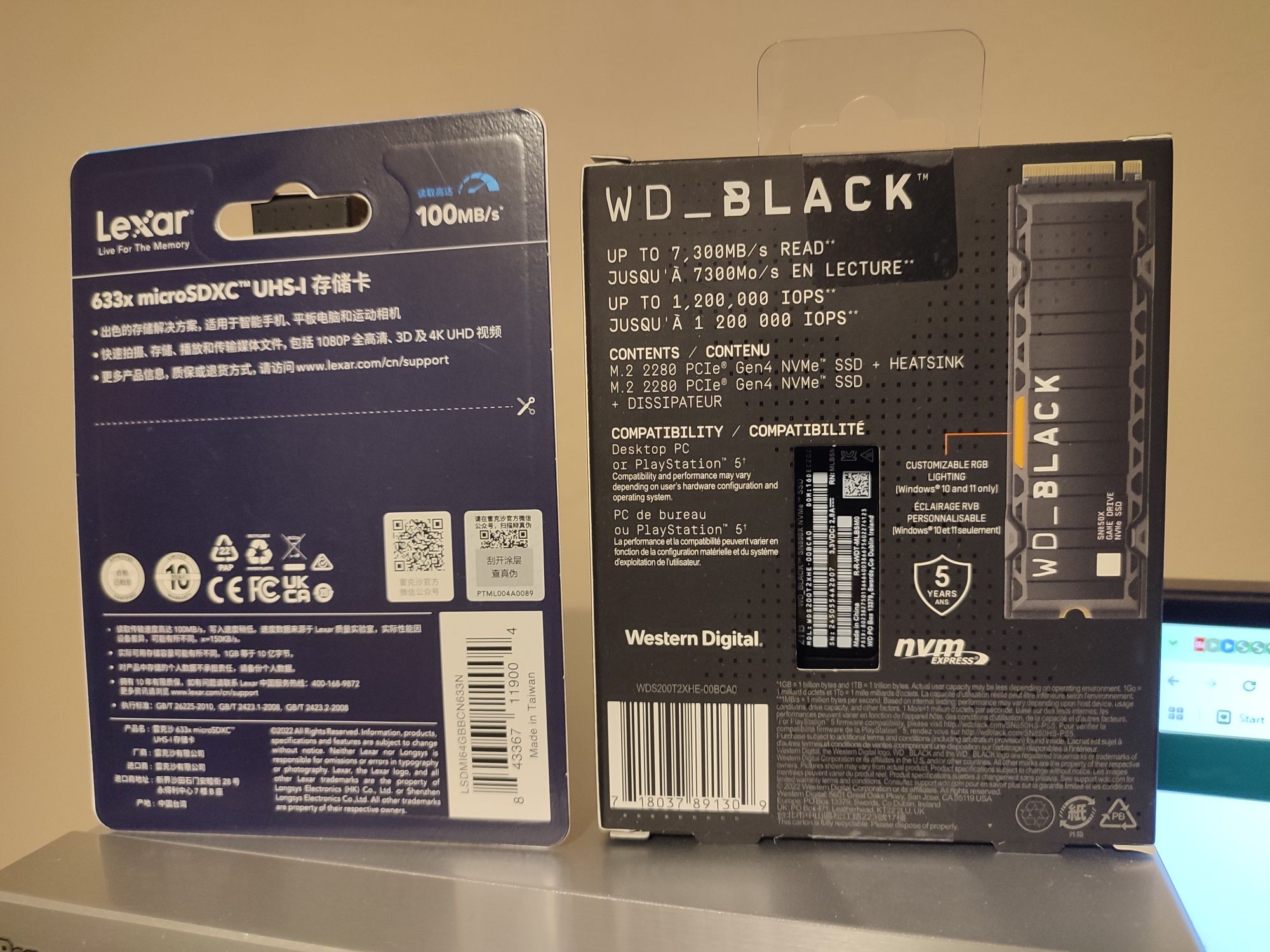 Karta pamięci 64GB + dysk SSD WD BLACK SN850X 2TB (m.2 NVMe PCIe 4.0).