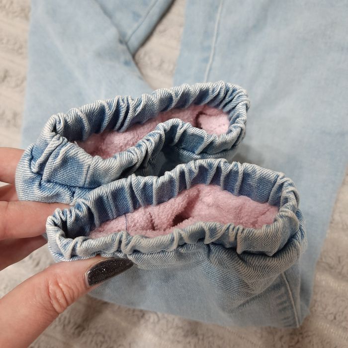 Утеплені джинсові штани, штани зимові на флісовій підкладці 122см