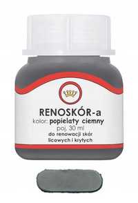 RENOSKÓR farba lakier do skóry Popielaty ciemny 30ml