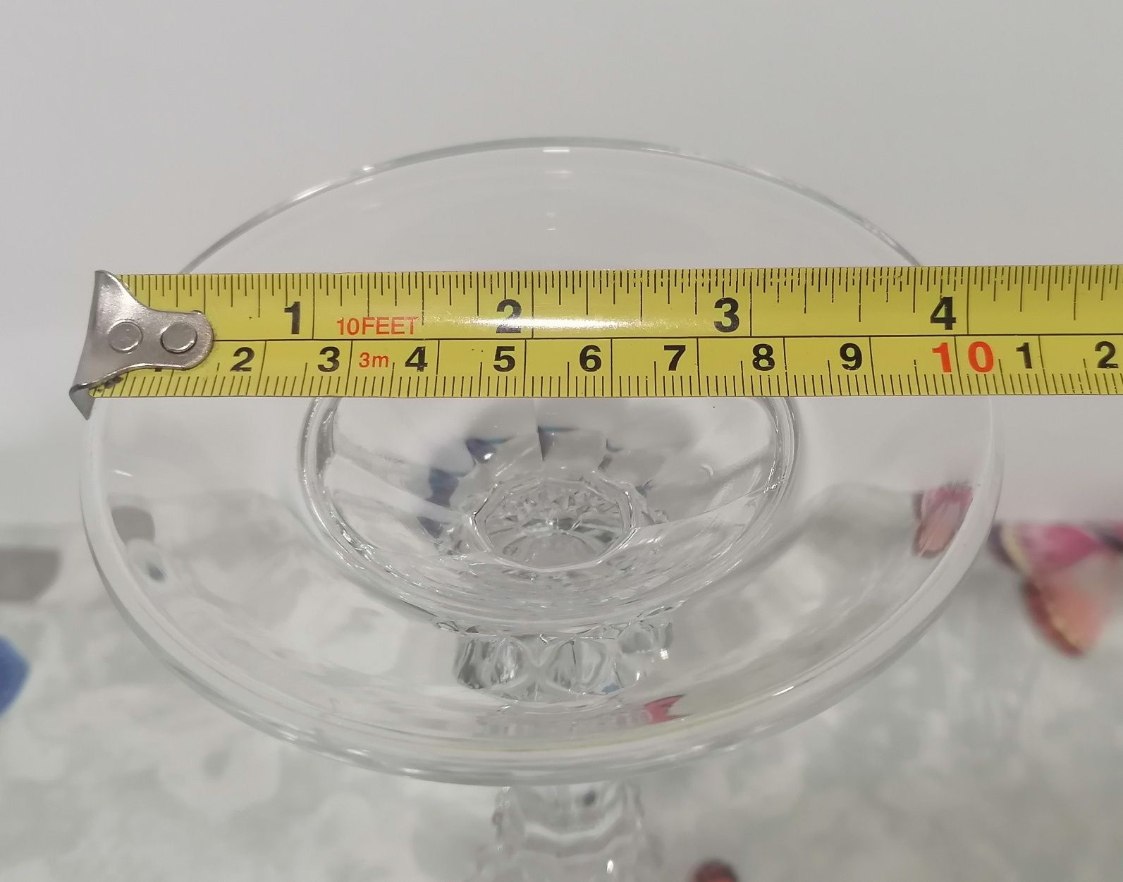 Bonito par de castiçais em cristal e em vidro, para velas