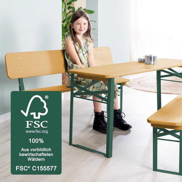 roba Zestaw ogrodowy dla dzieci - zestaw mebli z oparciem