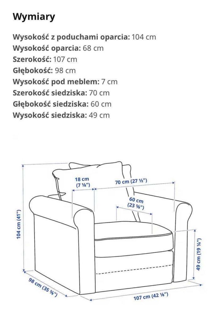 Fotel Ikea Grönlid