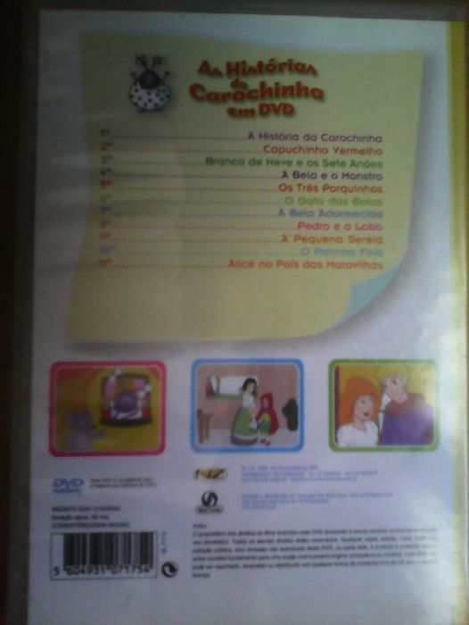 dvd e cd de musica infantil historias da carochinha