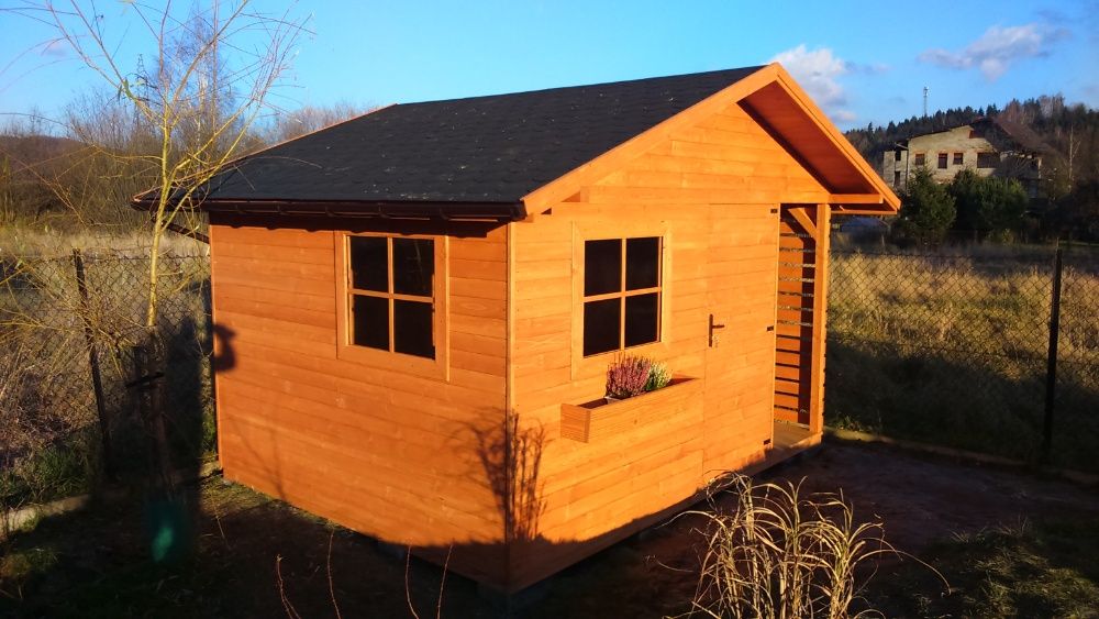 Domek ogrodowy 4mx3m z drewutnią