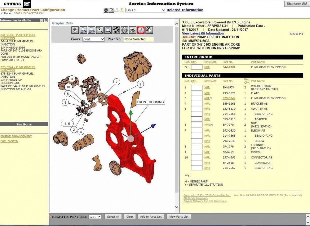 Caterpillar - schemat - instrukcja - katalog części - schematy - DTR