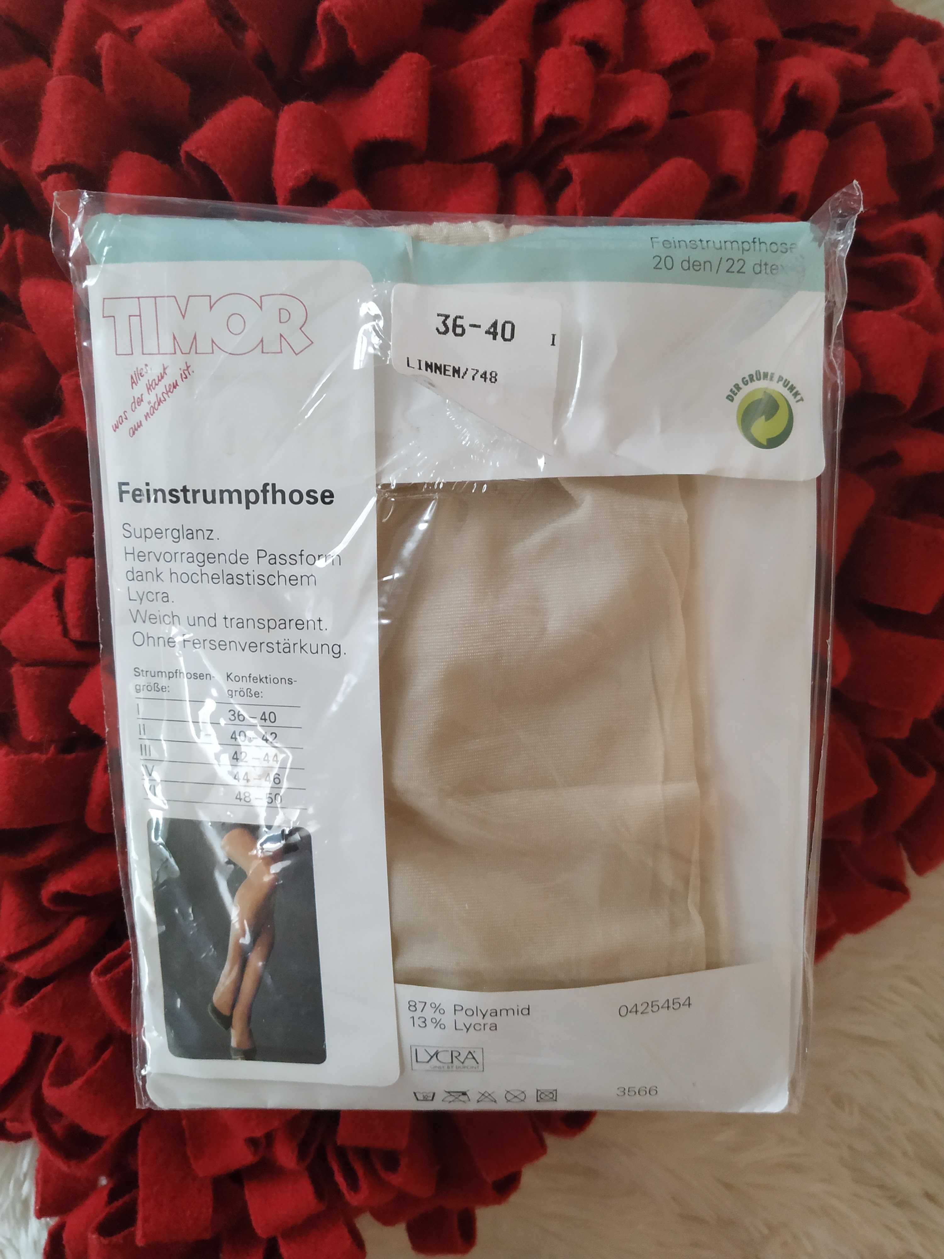 rajstopy nowe Timor r.36-40 kolor linen
