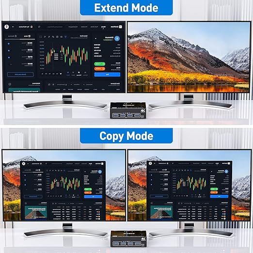 Przełącznik KVM NAWEN HDMI/DP 4K 2x2 USB 3.0 do komputerów i monitorów