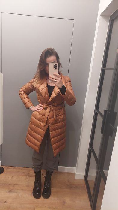 Płaszczyk damski jesienny przejściowy puchowy
