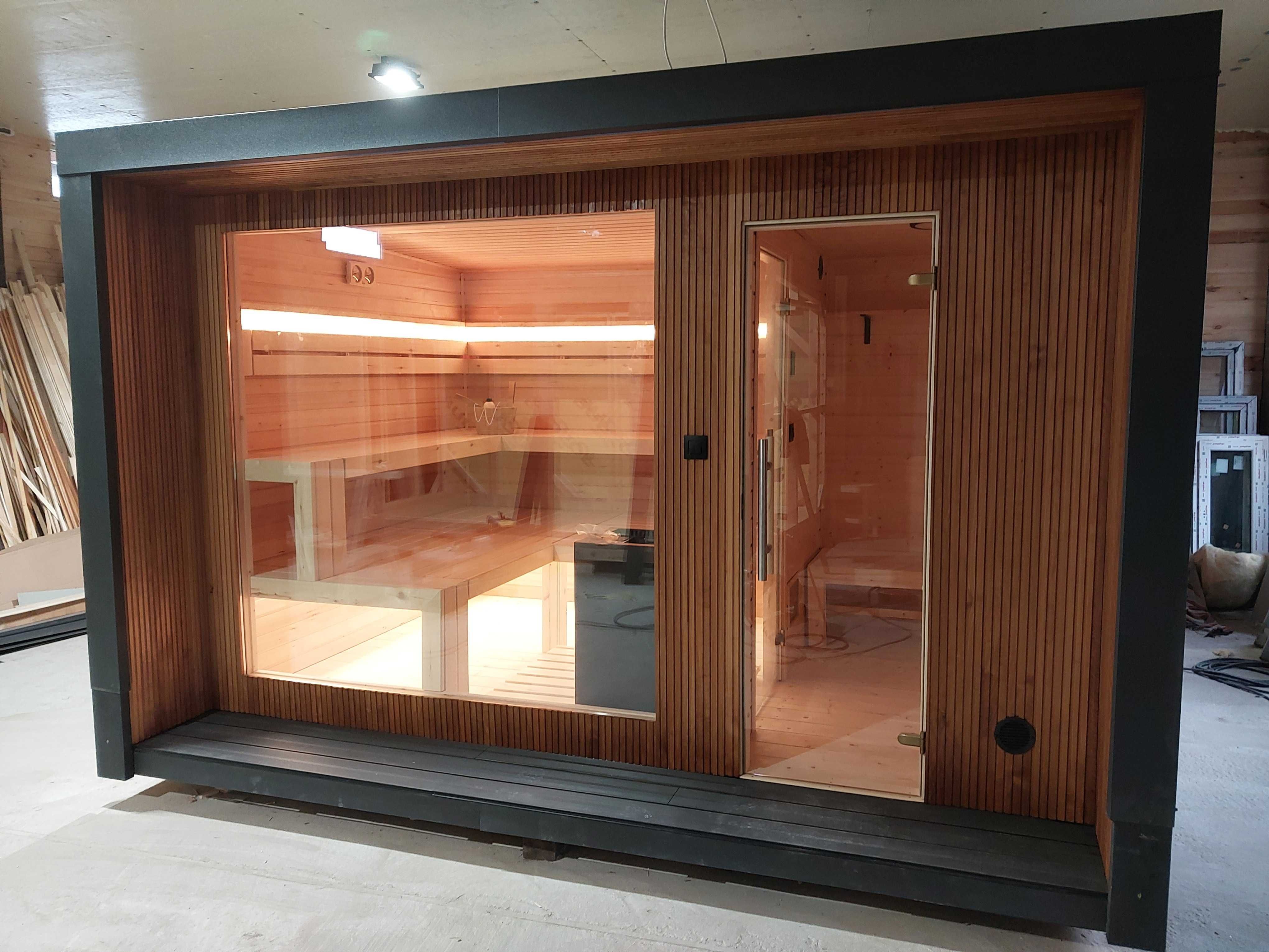 Sauna Zewnętrzna ARKAYA Thermo - 3,6 m x 2,4 m z przedsionkiem