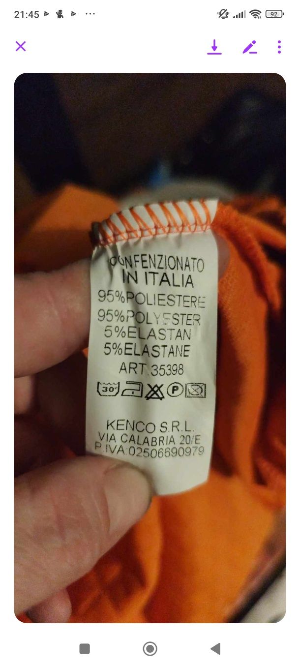 Dres pomarańczowy xl