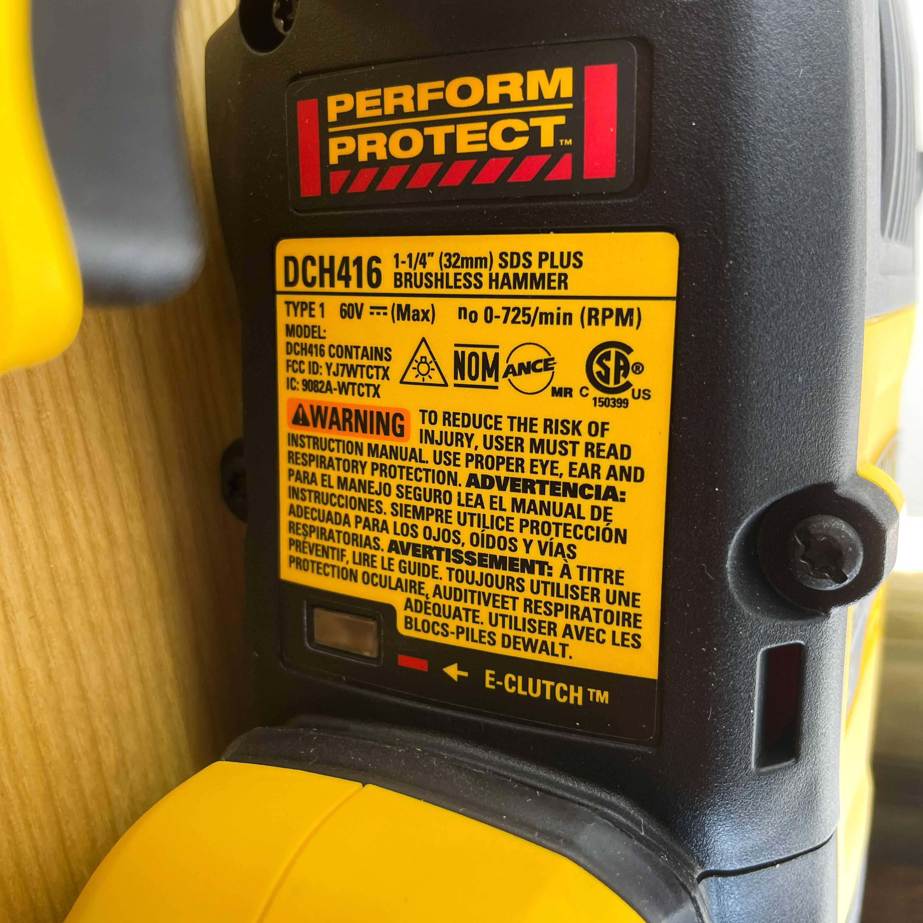 Перфоратор DeWalt DCH416 54/60 V Flexvolt