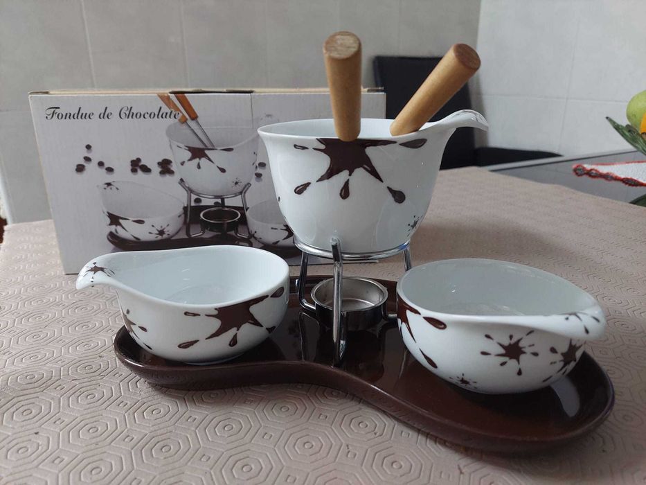 Conjunto para fondue de chocolate