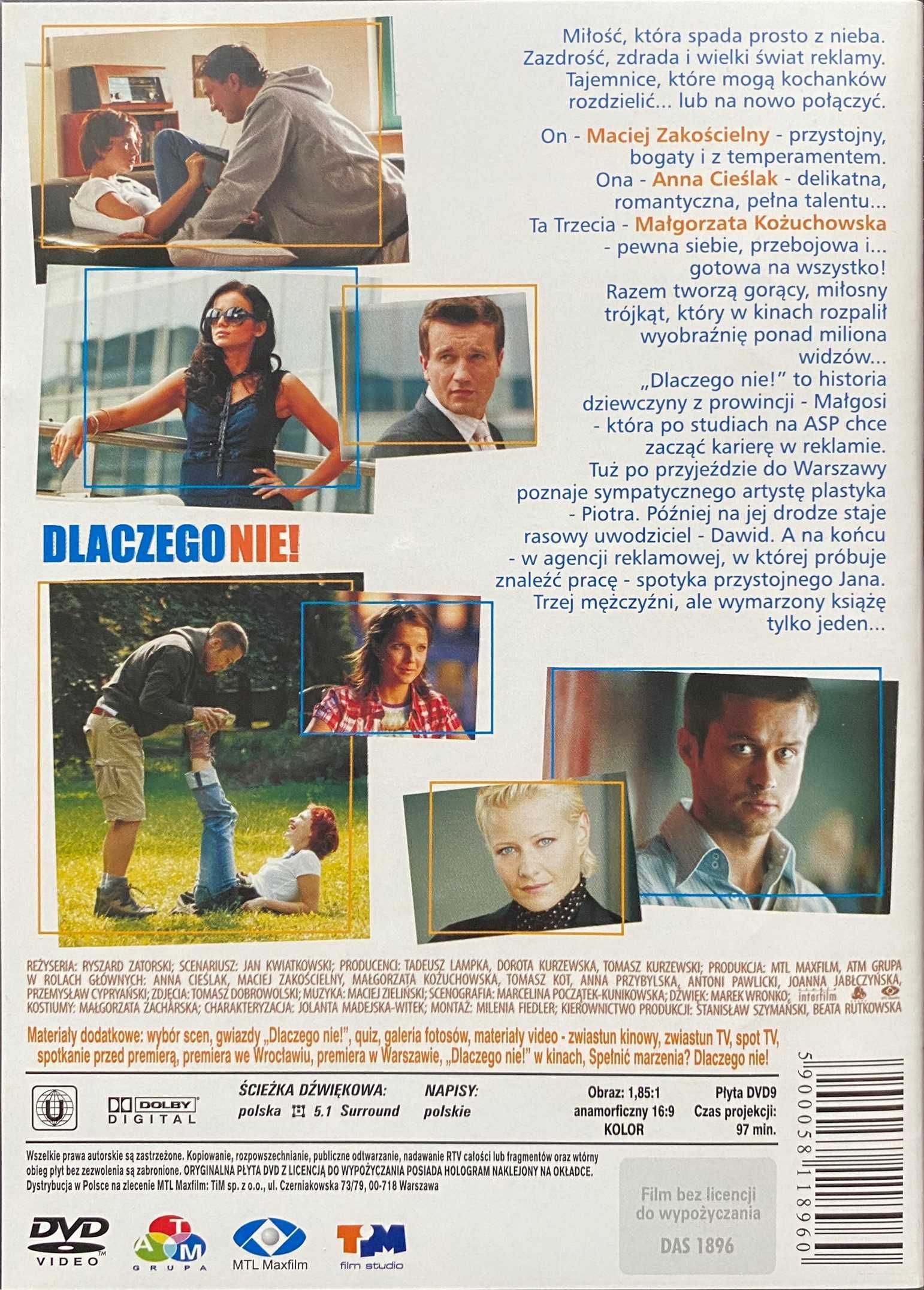 Film DVD Dlaczego Nie! Komedia Romantyczna Ryszard Zatorski