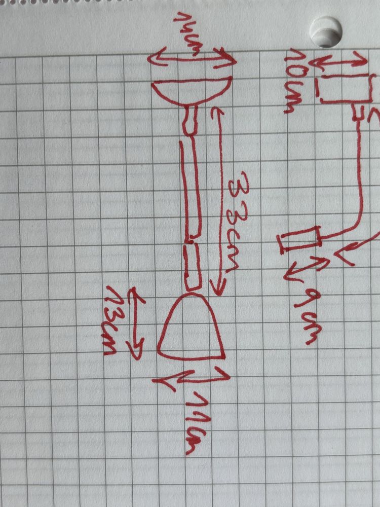 Kimkiet x2 z wysięgnikiem srebrny antyczny industrialna