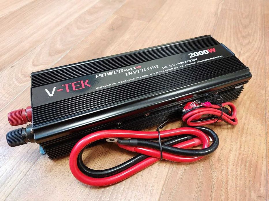 Преобразователь тока Перетворювач V-Tek Инвертор 12 220 2000Вт Пл пуск