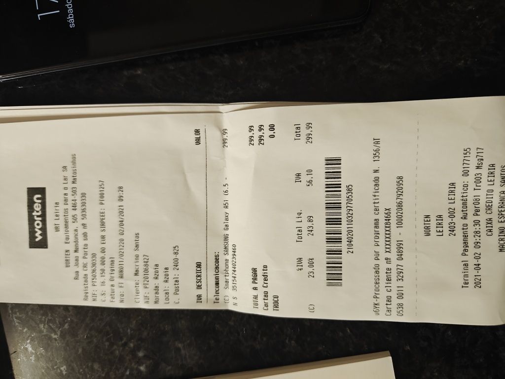 Samsung Galaxy A51 - 128 GB - COMO NOVO